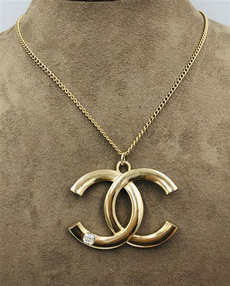 chanel necklace cc logo|chanel cc necklace cheap.